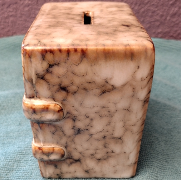 Beautiful Vintage Fort Knox Marbleized Ceramic Bank Fast Shipping 😊 - Picture 5 of 6
